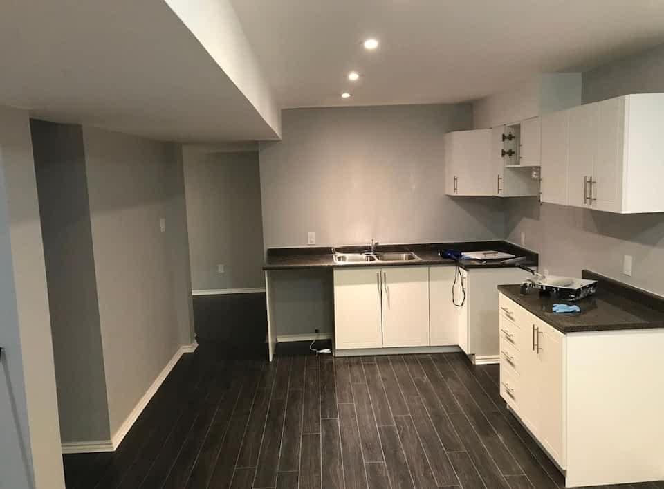 Basement renovation in Milton - view 1