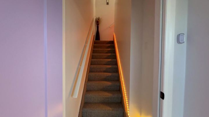Feature stair with LED lighting